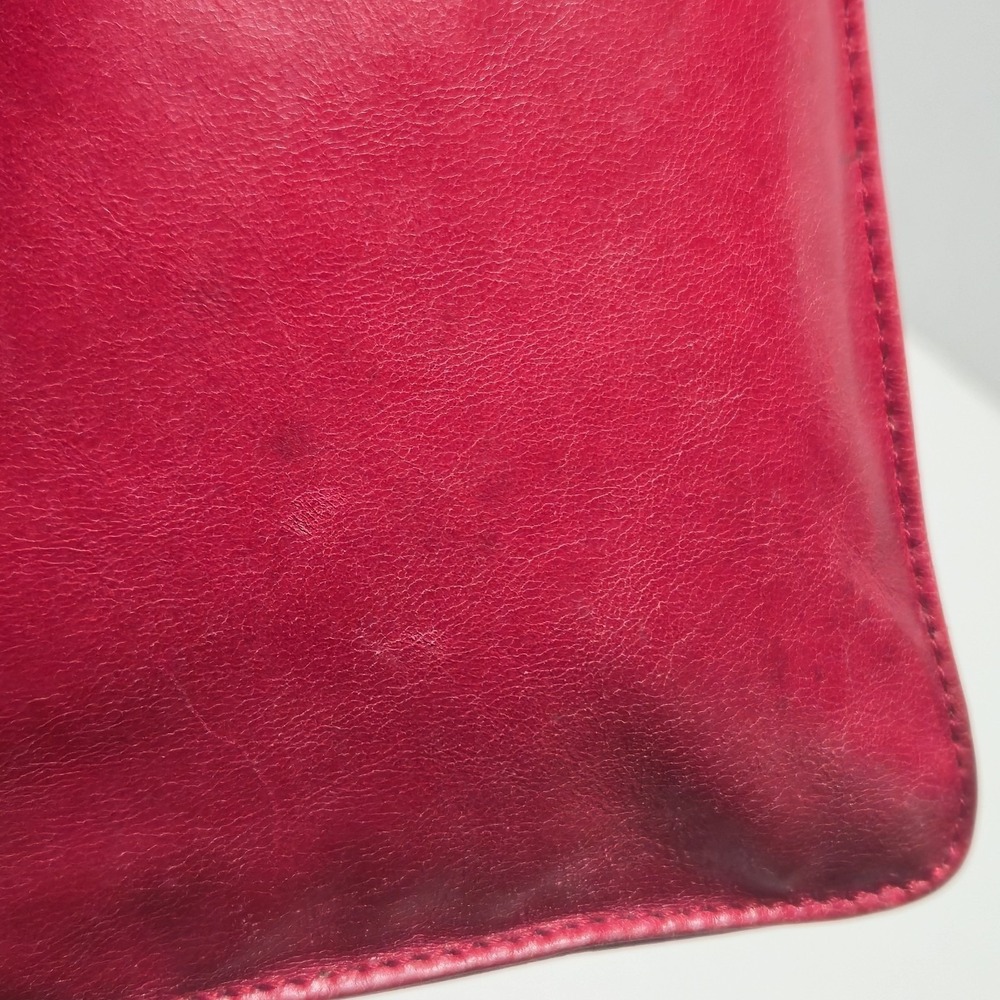 Hobo The Original Red Leather Crossbody Shoulder Bag Vintage Small Zipper Purse - Picture 3 of 14